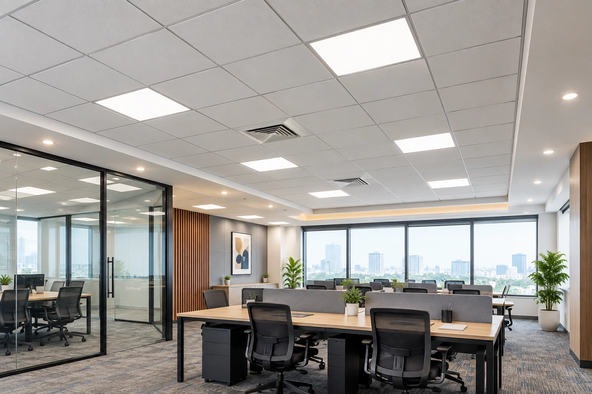Office ceiling interior design by Royal Ceilings
